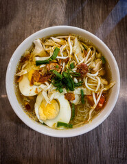 Soto Betawi is authentic food from Indonesia. It is traditional curry cuisine. Very delicious.