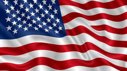 Obraz premium Close up United stats of america waving flag