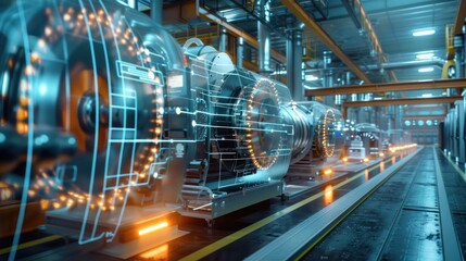 Fototapeta premium Industrial Automation: A Futuristic Factory