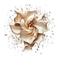 A stunning golden flower design with elegant swirls, perfect for decorative purposes and artistic expressions.