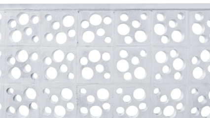 White cement ventilation block wall pattern