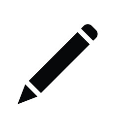 pencil glyph icon flat stock