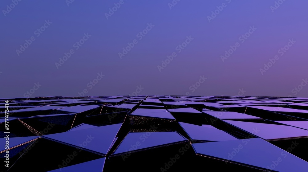 Poster Abstract 3D Illuminated Mesh Sphere. Neon Sign. Futuristic Technology HUD Element. Elegant Abstract Destroyed Sphere. Big Data Visualization.