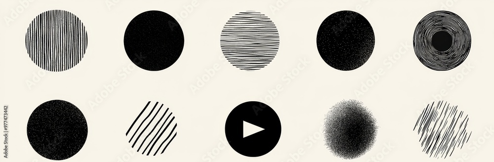 Poster An isolated hud icon with elements of technology, digital design, and cyber technology