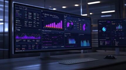 A data management dashboard with real-time storage metrics, automated backups, and security monitoring for enterprise IT systems.