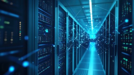 A data storage infrastructure integrated with network solutions, featuring fast and secure connections between storage arrays, network switches, and cloud services.