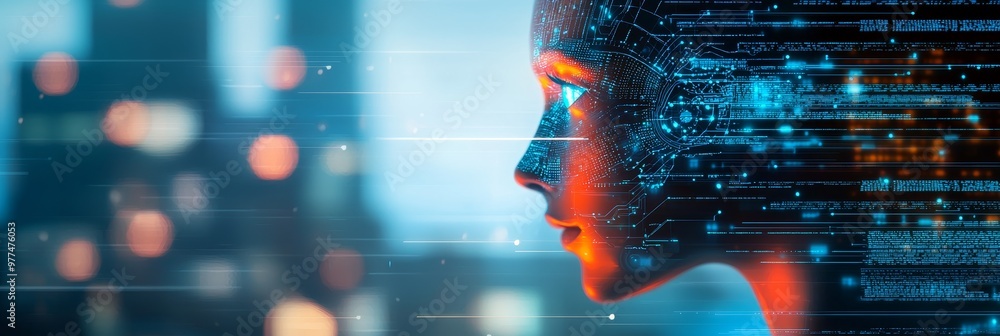 Poster Making 3D renderings using stock cyborg heads
