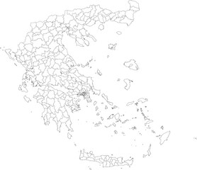 GREECE MAP WITH DIVISIONS STATES DEPARTMENTS	

