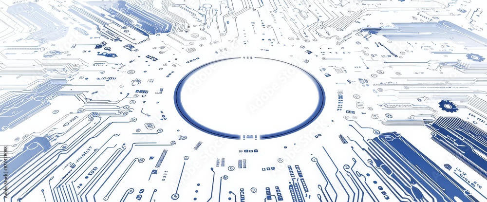 Aufkleber A futuristic interface with a virtual graphic and infographic. Abstract interface with a touch screen.