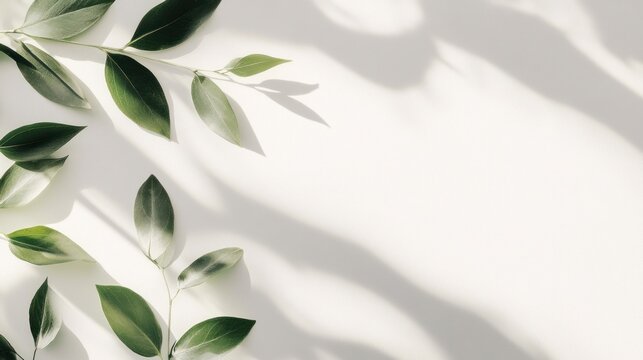 A minimalistic botanical design with clean lines and subtle green leaf accents, offering a refined and modern look for wedding invitations.