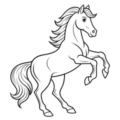 Coloring page with horse 