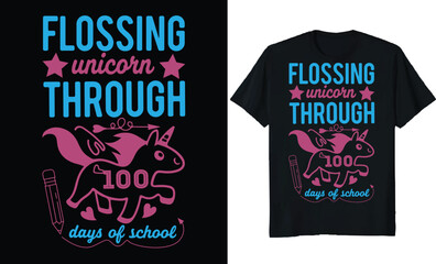 Obraz premium 100 days t-shirt design