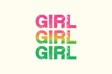 GIRl design on t shirt wavy groovy eye-catching bold colorful quote banner grunge Ethics and morals hold them high PNG 300 DPI digital download, powerful woman, teen girl inspiration, stickers.