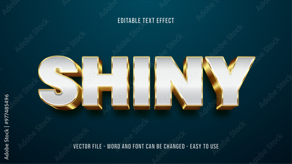 Poster shiny editable text effect luxury text style effect