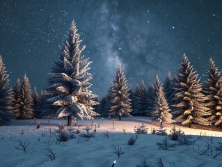 winter landscape with trees