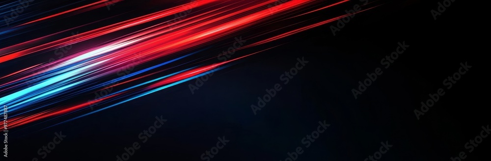 Aufkleber the concept of optical speed is represented by bright glowing lines on a dark background.