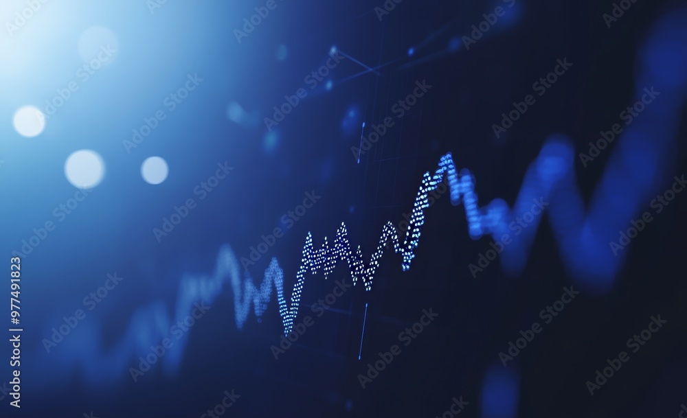Aufkleber the forex graph shows candlesticks and numbers, along with lines and bars