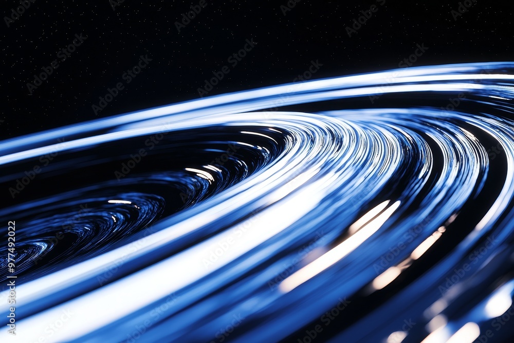 Poster An interactive blurry dark lens wallpaper with bokeh circles and a grid. Space, science fiction and flare concept. 3D rendering.