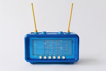 Obraz premium Vintage radio isolated on a white background