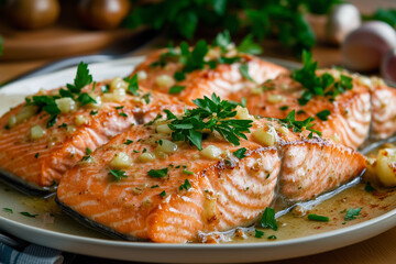 grilled salmon steak