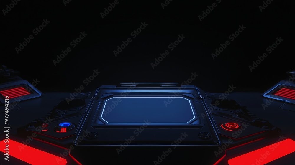 Poster in this sci-fi futuristic hud dashboard, you can see a virtual reality technology screen. uid, guis 