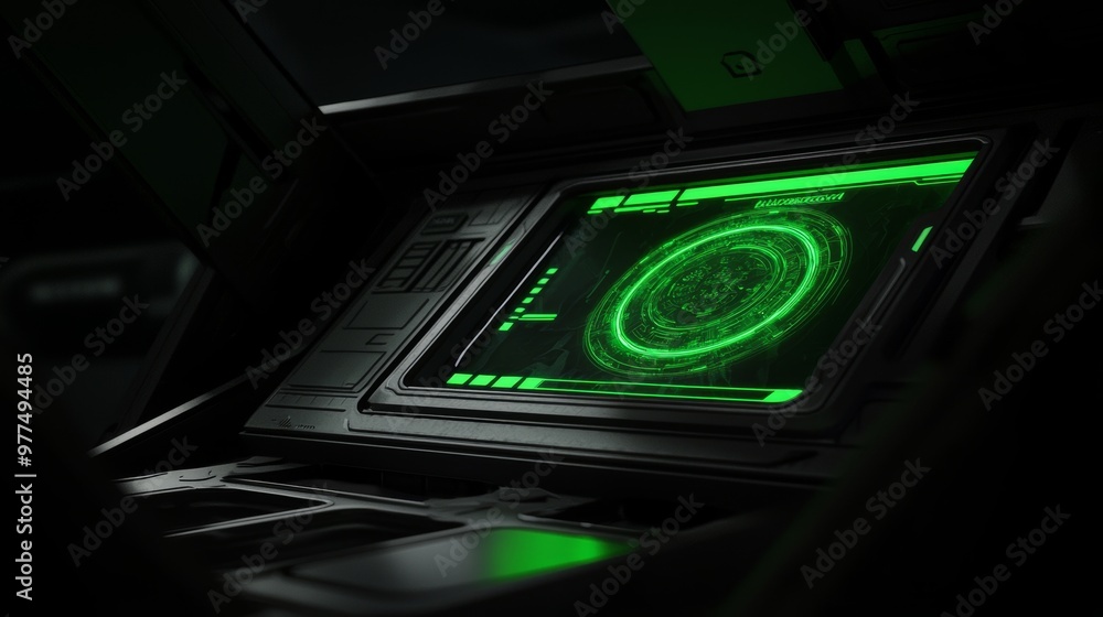 Poster A set of Sci Fi Modern User Interface Elements incorporating a UI and a UI for game background designs. Technology backgrounds. Digital data. Stock images.