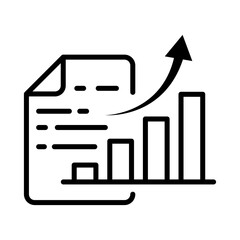 Graph icons, charts, stock market data symbols organizational chart Progress report, bar graph