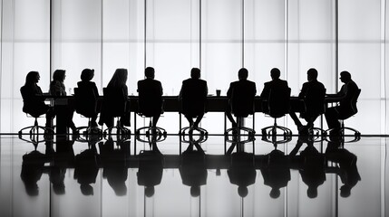 conference room setting with a group of people sitting together, illustrating the collaborative efforts and discussions that drive business success