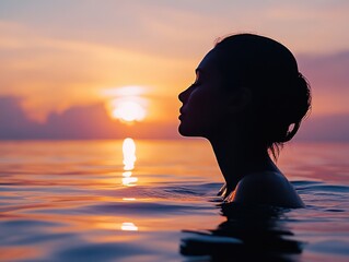 Serene Sunset Silhouette