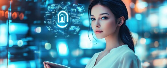 The Woman with Digital Security