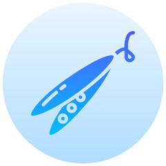 beans round gradient vector icon