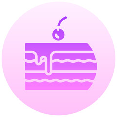 cake round gradient vector icon