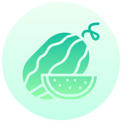watermelon round gradient vector icon