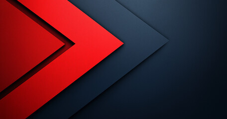 Abstract modern design, red and blue vector background with arrow, geometric pattern banner. Futuristic graphic texture design. AI generation.