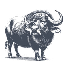 buffalo vector illustration