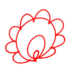 日本の学校で先生がテストに記入する、はなまるの手描きイラスト