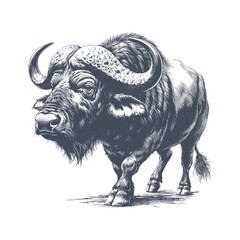 buffalo vector illustration
