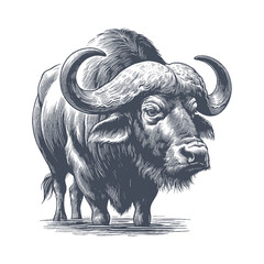 buffalo vector illustration