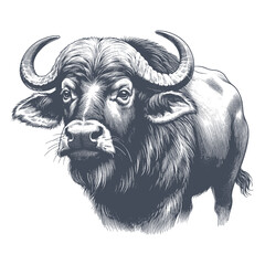 Naklejka premium buffalo vector illustration