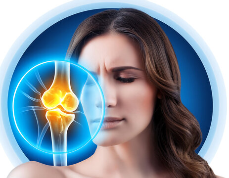 inflamed joint image yellow outline medication tablet blue white