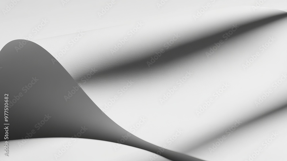 Aufkleber this is an abstract background made from white 3d waves with copy-space.