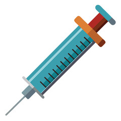 Medical Syringe needle injector vector illustration isolated on a white background