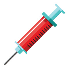 Medical Syringe needle injector vector illustration isolated on a white background