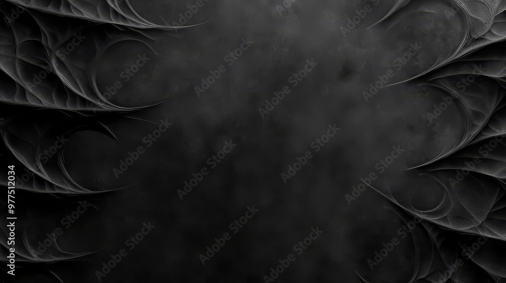 Poster a dark abstract piece showcases swirling patterns in a mysterious atmosphere