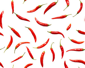 Bright red chili peppers elegantly arranged against a snowy backdrop. ideal for culinary designs, food blogs, recipes, and anything pertaining to spices. Generative AI