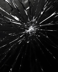 Obraz premium Shattered Glass Impact Background