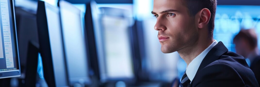 IT experts in sharp suits receive specialized training and certifications