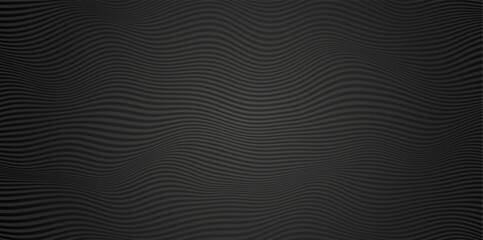 Vector dark wave pattern. Soft flowing wavy line monochrome design with stripes liquid elements for luxury backgrounds and wallpapers.