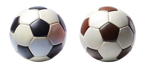 "set of  Football on a White Background"