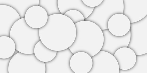 circle geometry decoration. 3D white oval grid. paper texture and technology design. overlapping circle elements, poster wallpaper design, business banner backdrop, minimal digital art. 3d papercut.